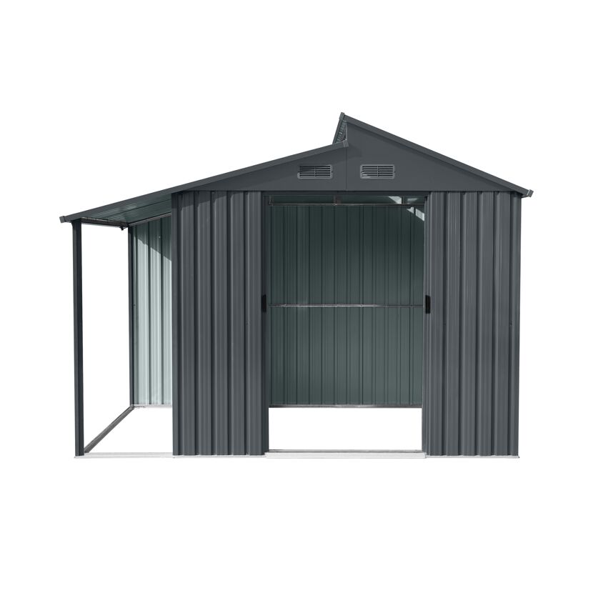 Gerätehaus anthrazit 300 x 173 x 222 cm