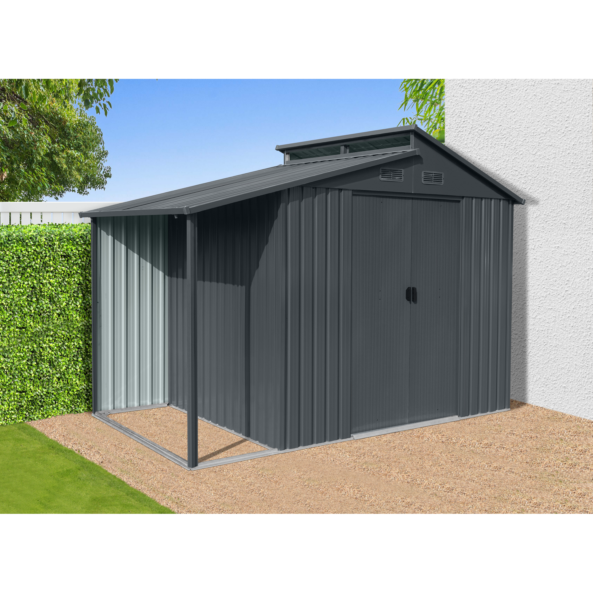 Gerätehaus anthrazit 300 x 173 x 222 cm