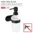 Seifenspender 'Orea' Edelstahl schwarz 200 ml