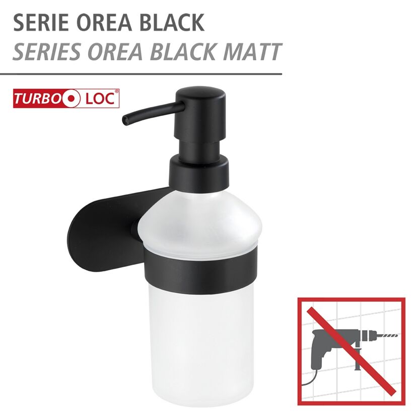 Seifenspender 'Orea' Edelstahl schwarz 200 ml