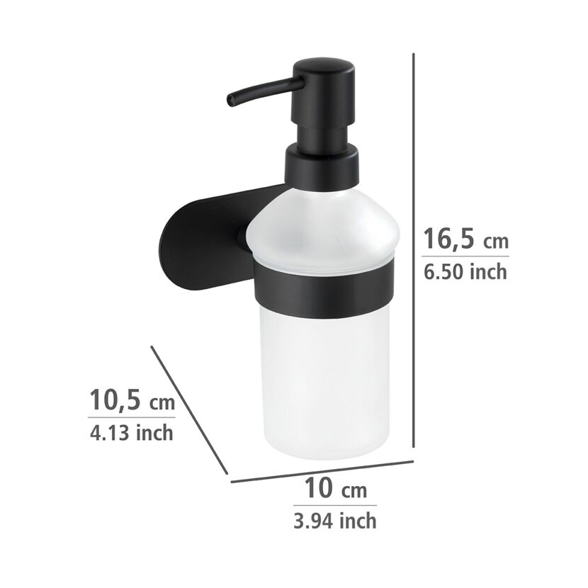 Seifenspender 'Orea' Edelstahl schwarz 200 ml