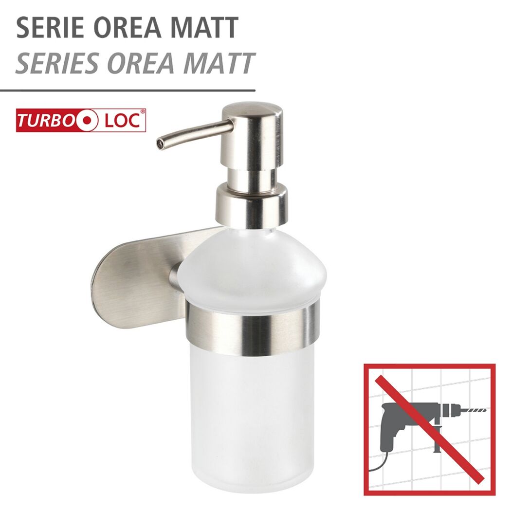 Seifenspender 'Orea' Edelstahl weiß 200 ml