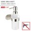 Seifenspender 'Orea' Edelstahl weiß 200 ml
