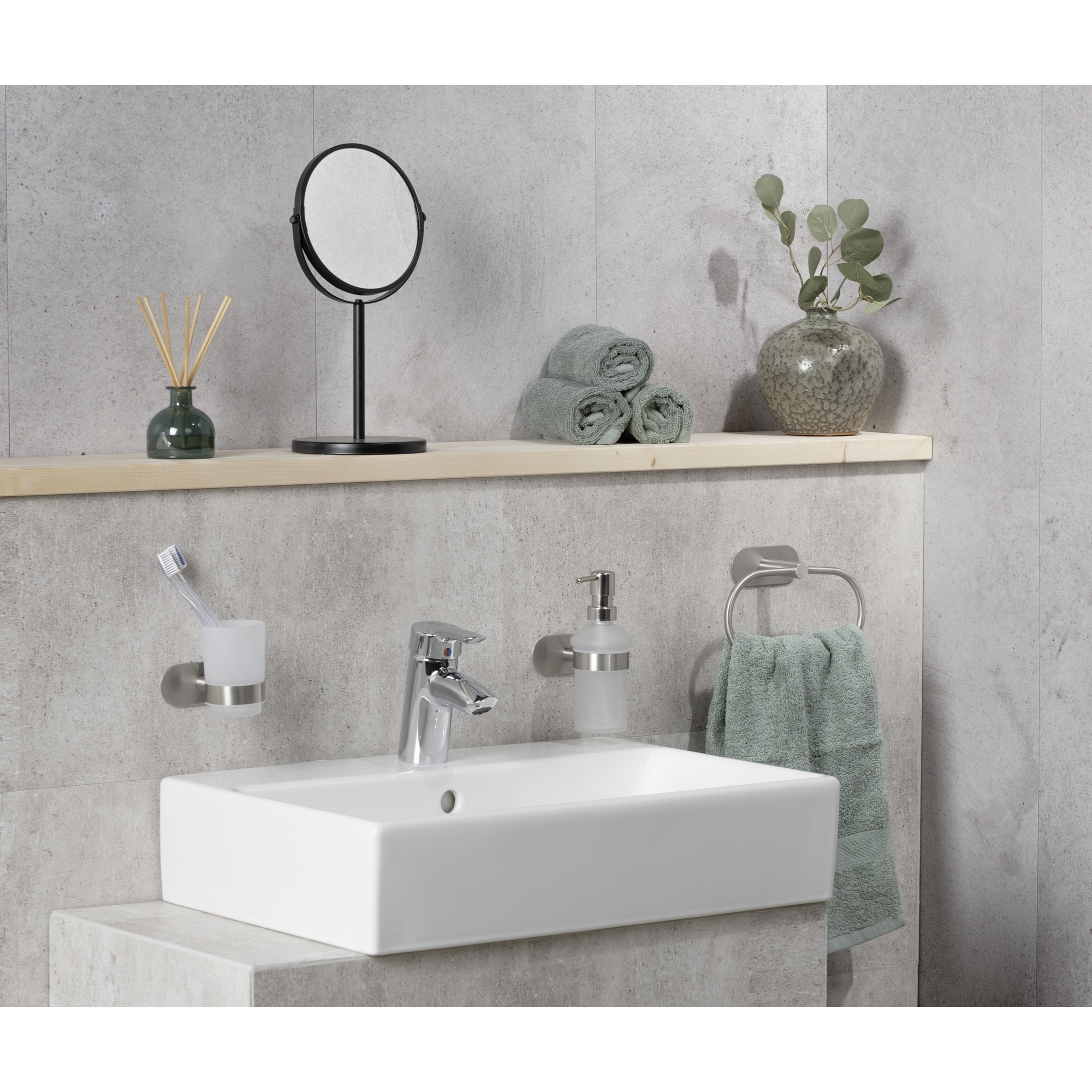 Seifenspender 'Orea' Edelstahl weiß 200 ml