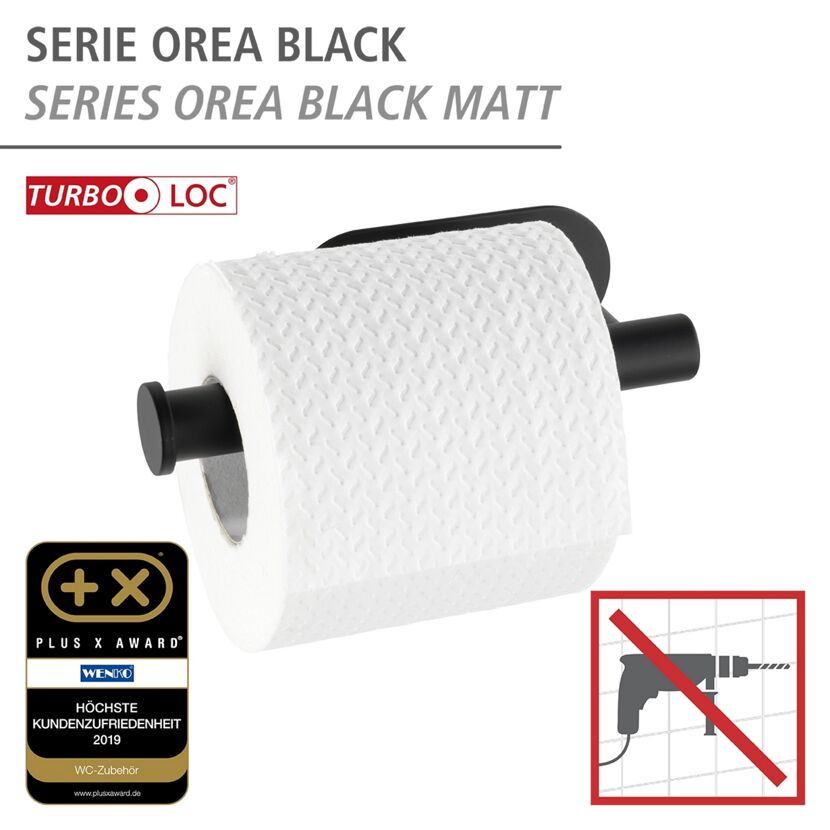 Toilettenpapierhalter 'Orea' Edelstahl schwarz matt