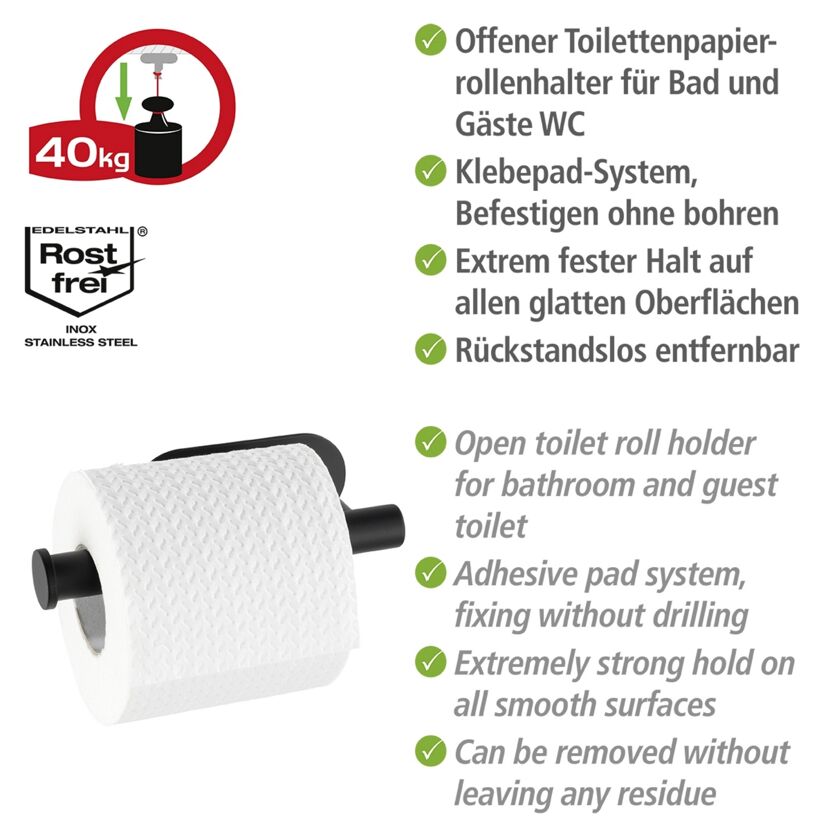 Toilettenpapierhalter 'Orea' Edelstahl schwarz matt
