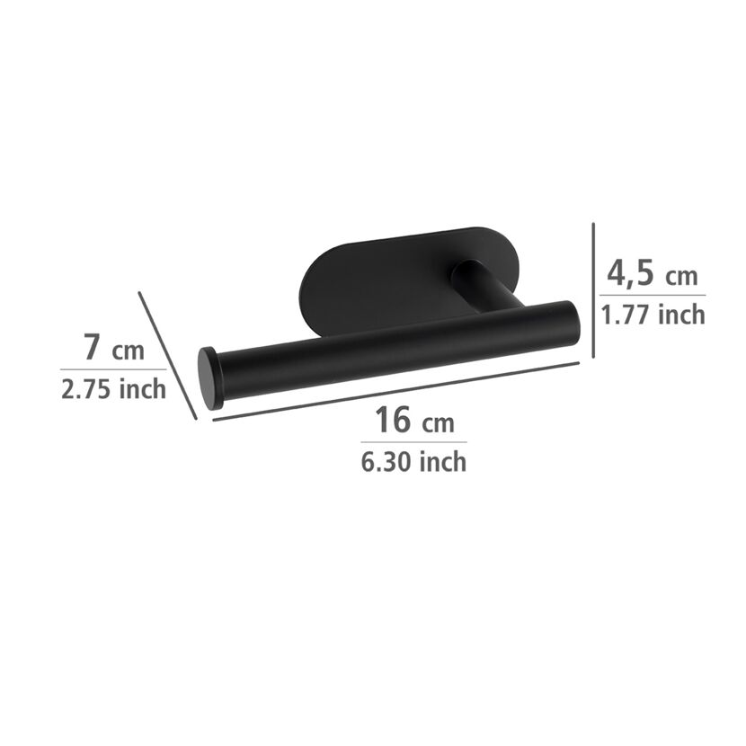 Toilettenpapierhalter 'Orea' Edelstahl schwarz matt