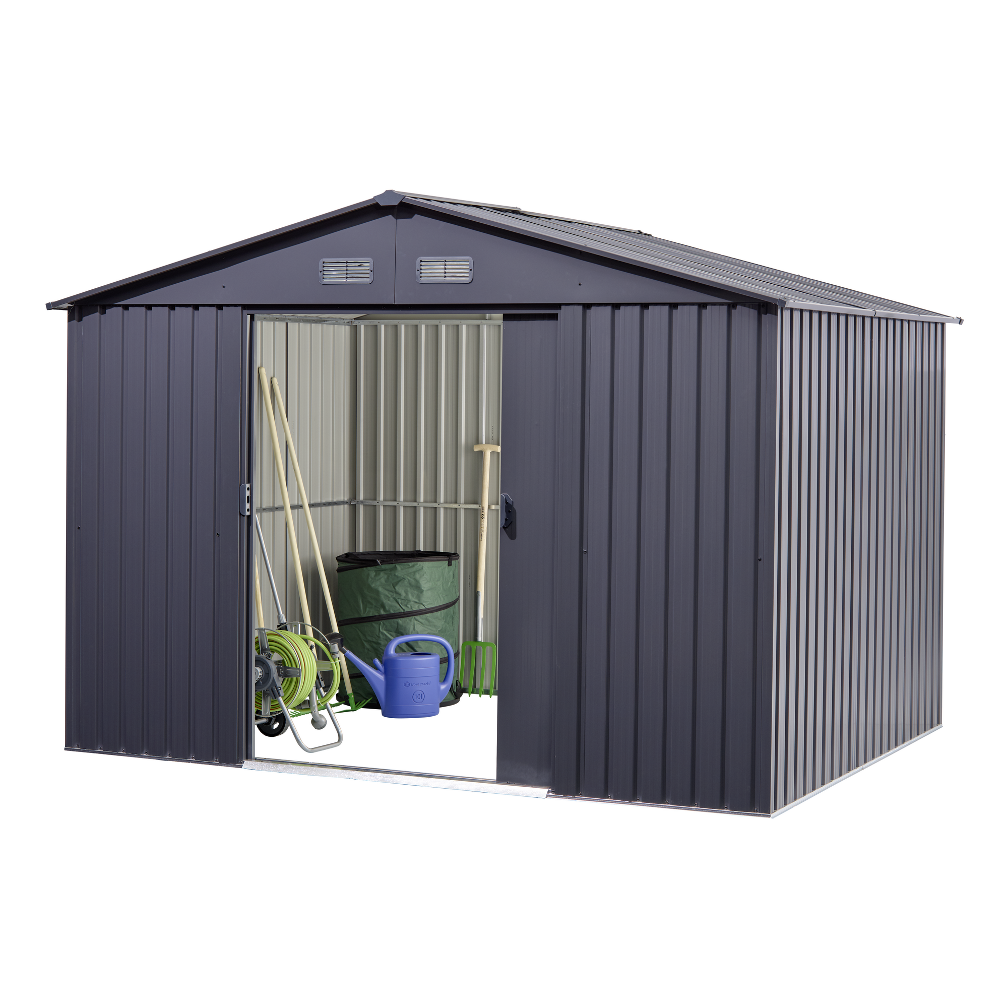 Gerätehaus anthrazit 301 x 238 x 214 cm