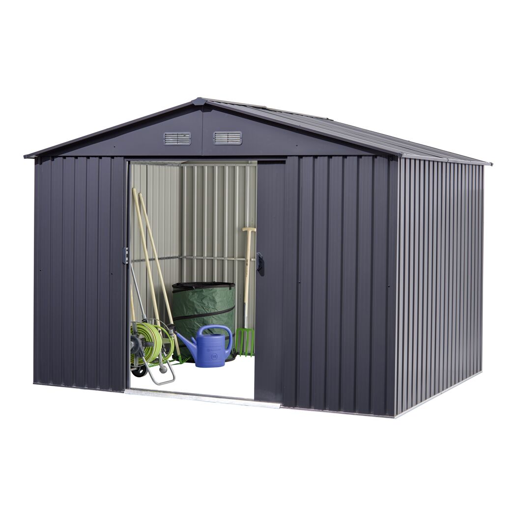 Gerätehaus anthrazit 301 x 238 x 214 cm