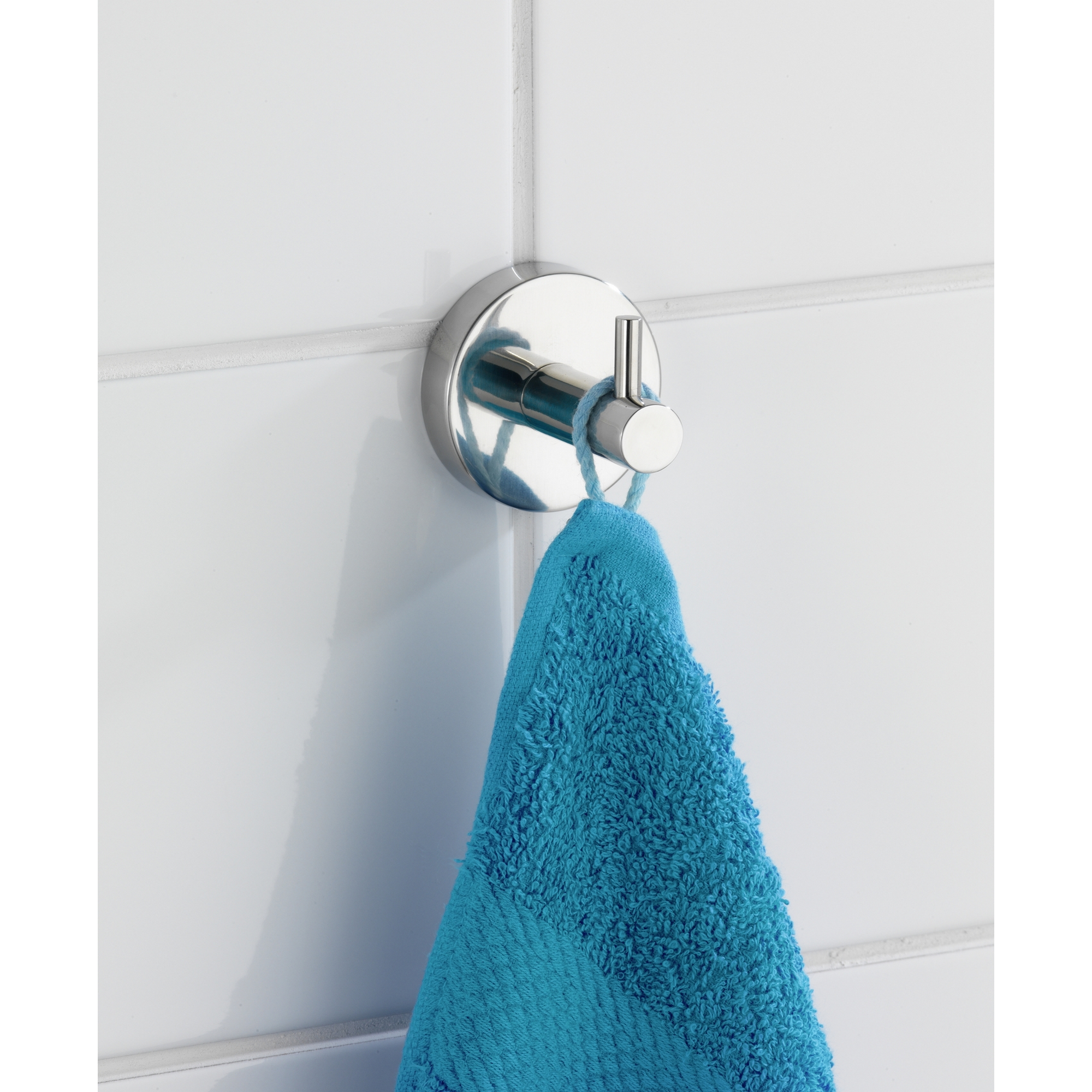 Handtuchhaken-Set 'Uno Bosio' edelstahlfarben 2-teilig