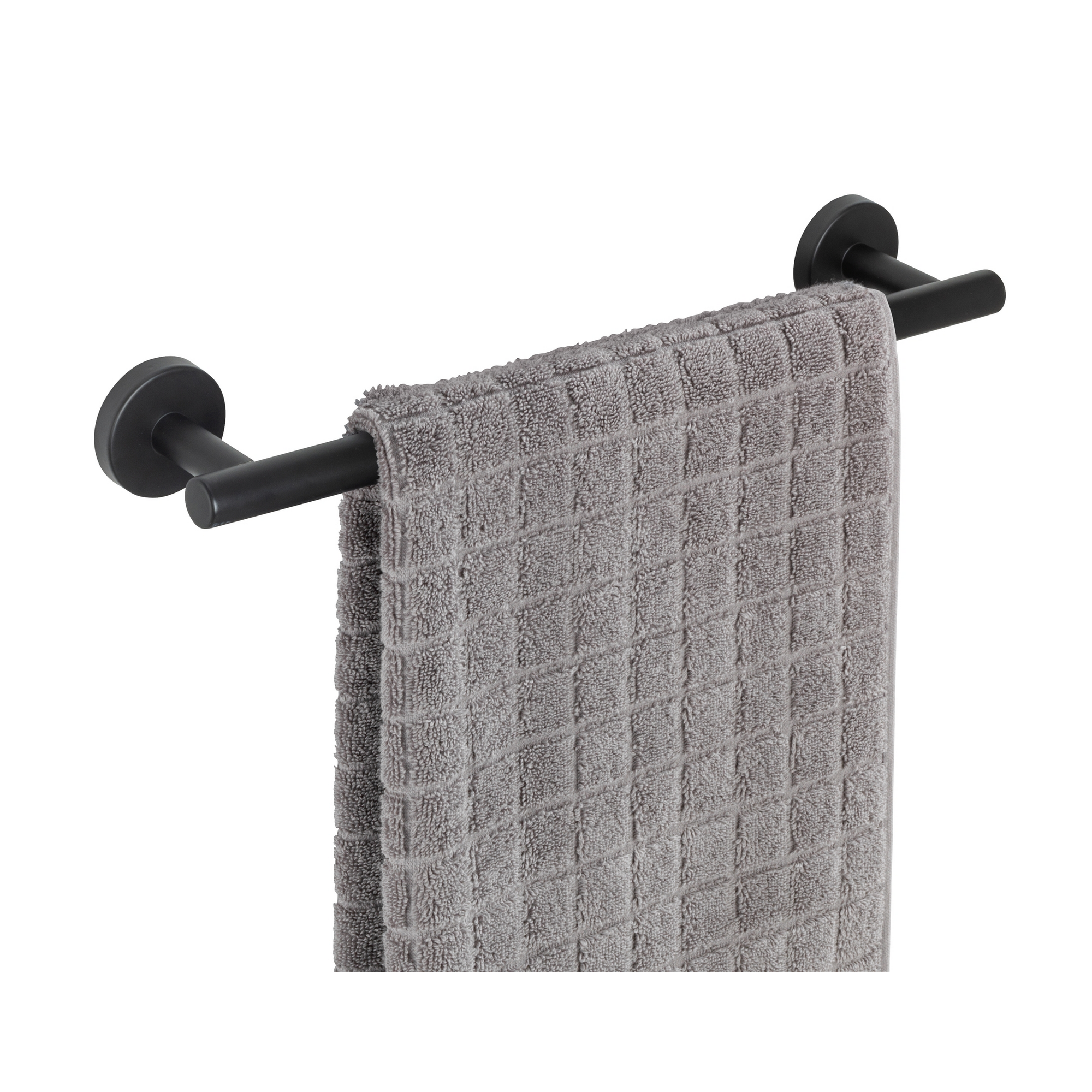 Handtuchstange 'Bosio' Edelstahl schwarz 40 x 5,5 x 7 cm