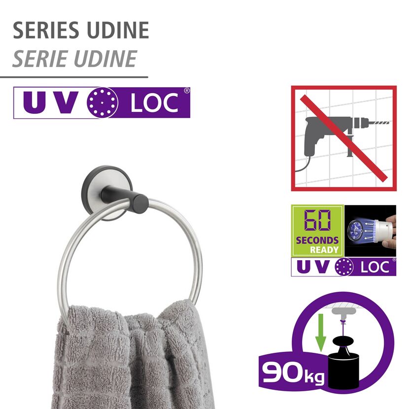 Handtuchring 'Udine' Edelstahl 15 x 18 x 7,5 cm