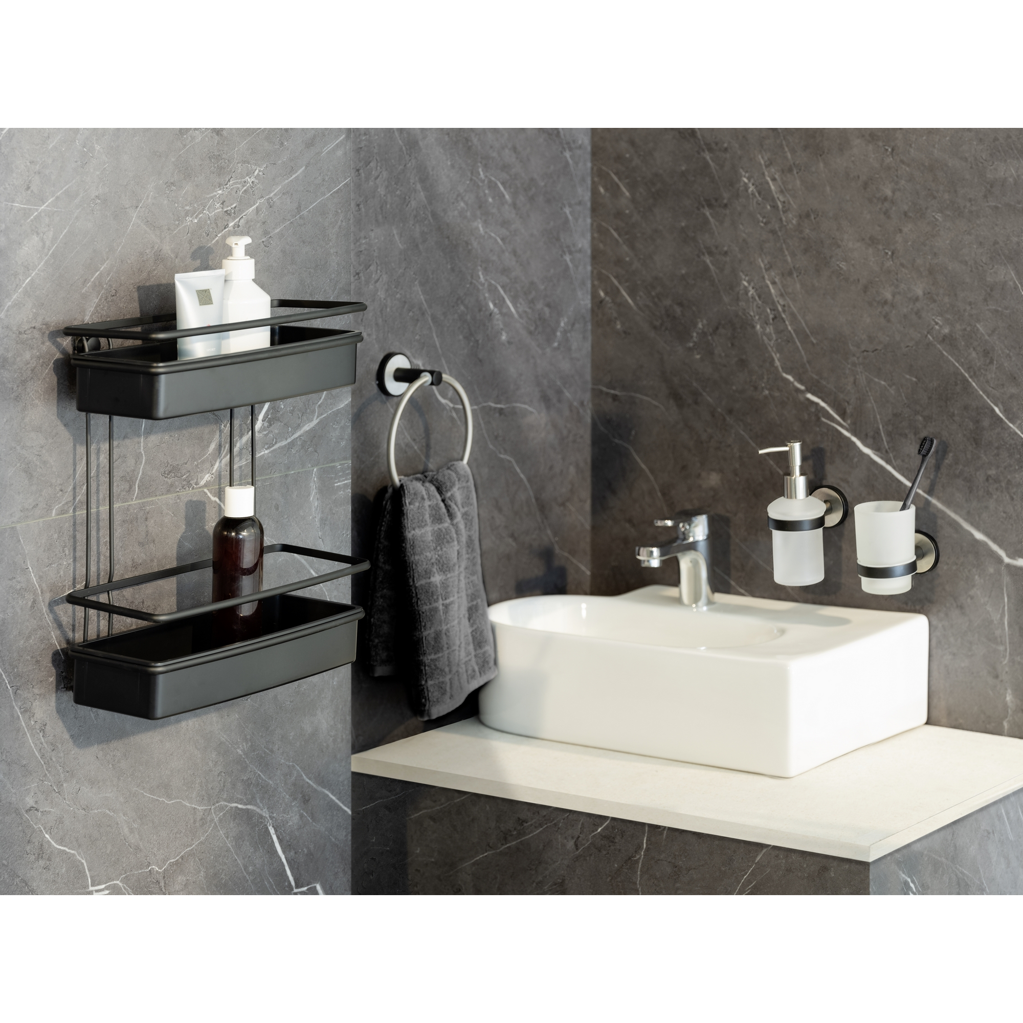 Handtuchring 'Udine' Edelstahl 15 x 18 x 7,5 cm