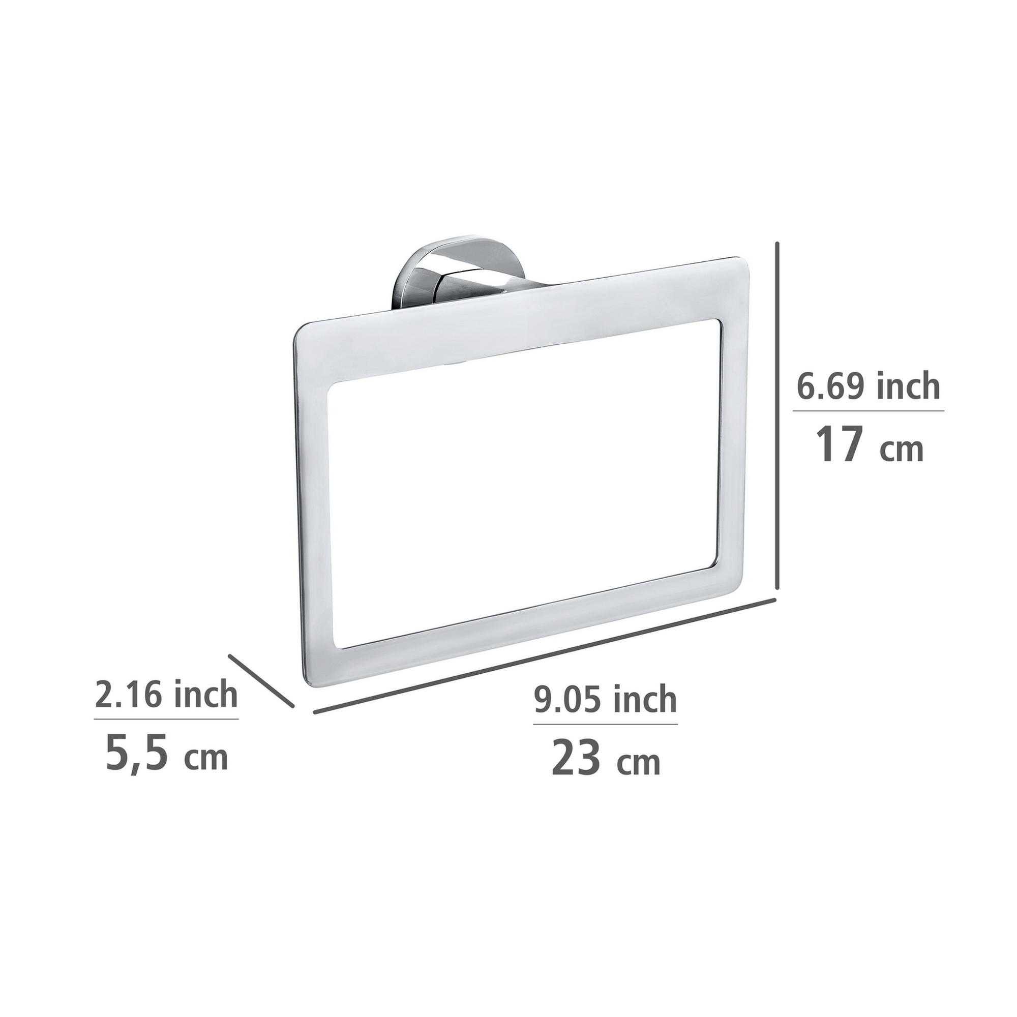 Handtuchring 'Maribor' chromfarben 23 x 17 x 5,5 cm
