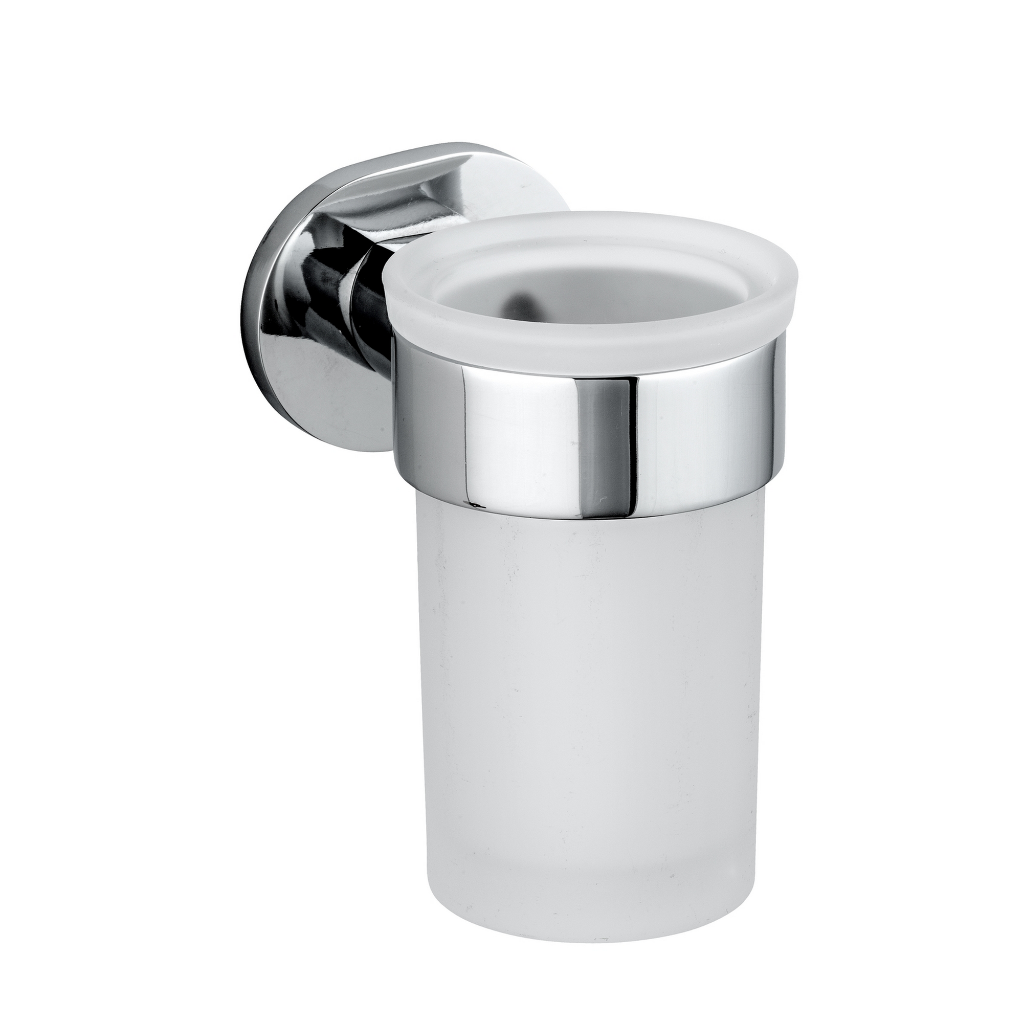 Zahnputzbecher 'Maribor' Glas weiß 7 x 11 x 10 cm