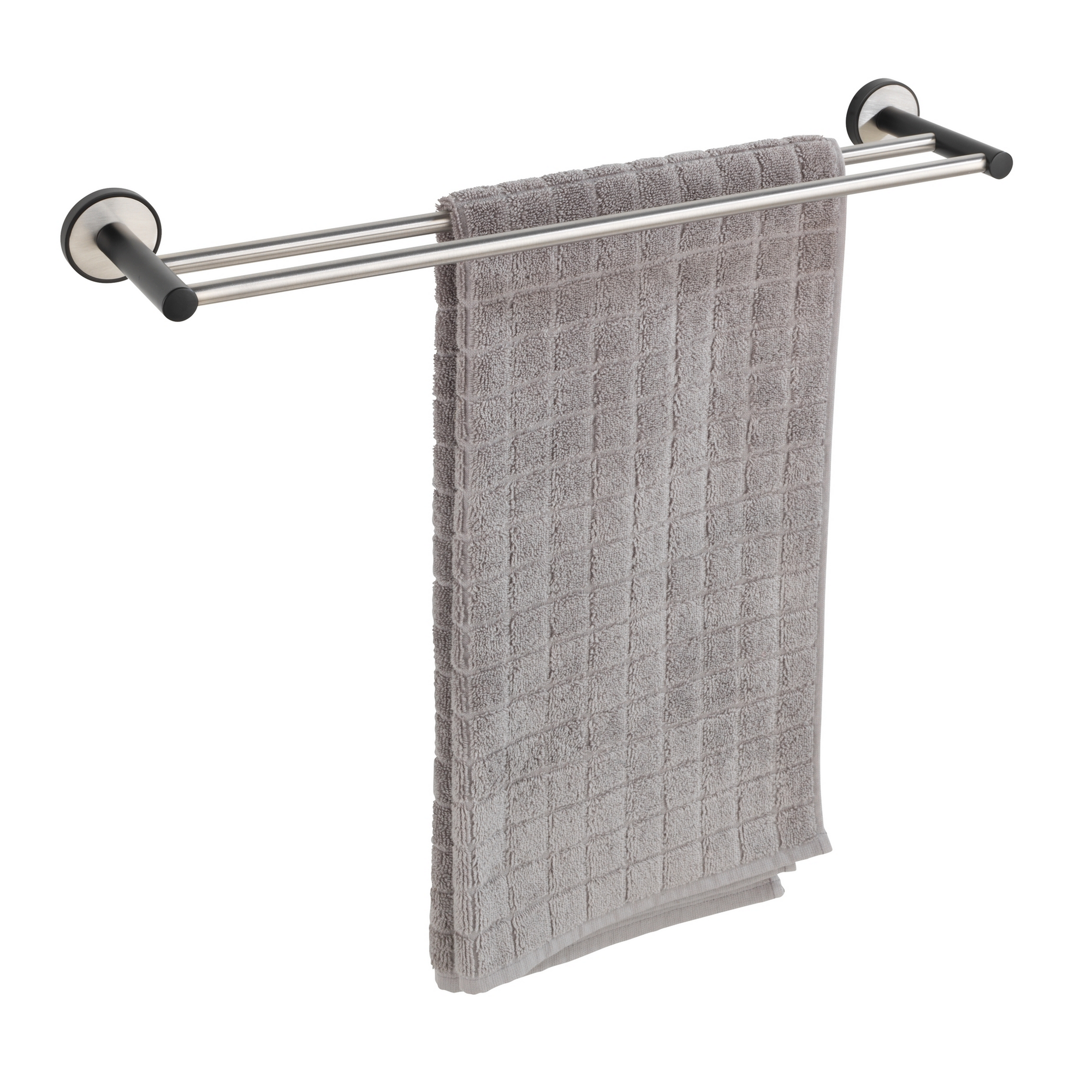 Handtuchstange 'Duo Udine' Edelstahl 61 x 5 x 11 cm