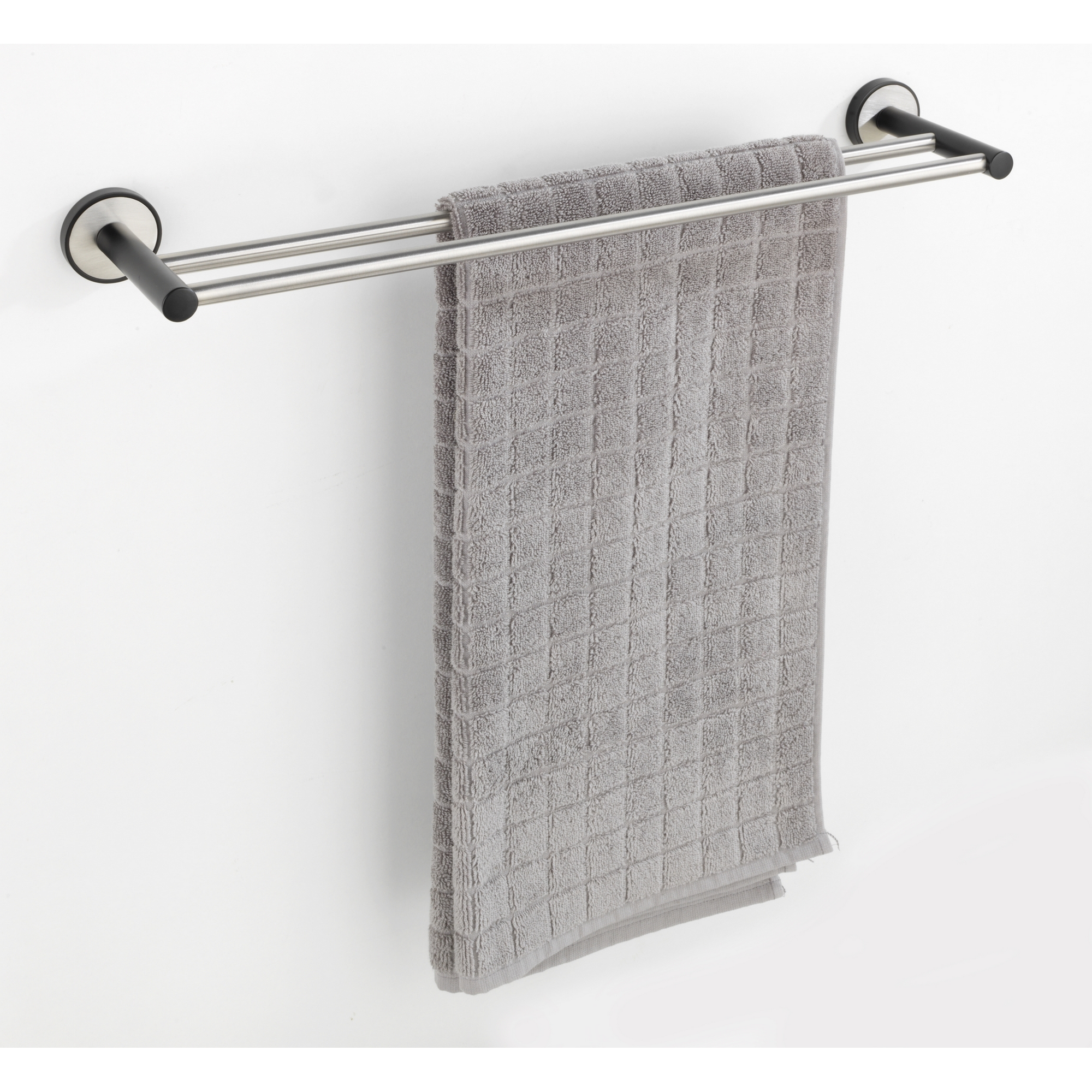 Handtuchstange 'Duo Udine' Edelstahl 61 x 5 x 11 cm