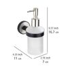 Seifenspender 'Udine' Glas weiß, schwarz 200 ml