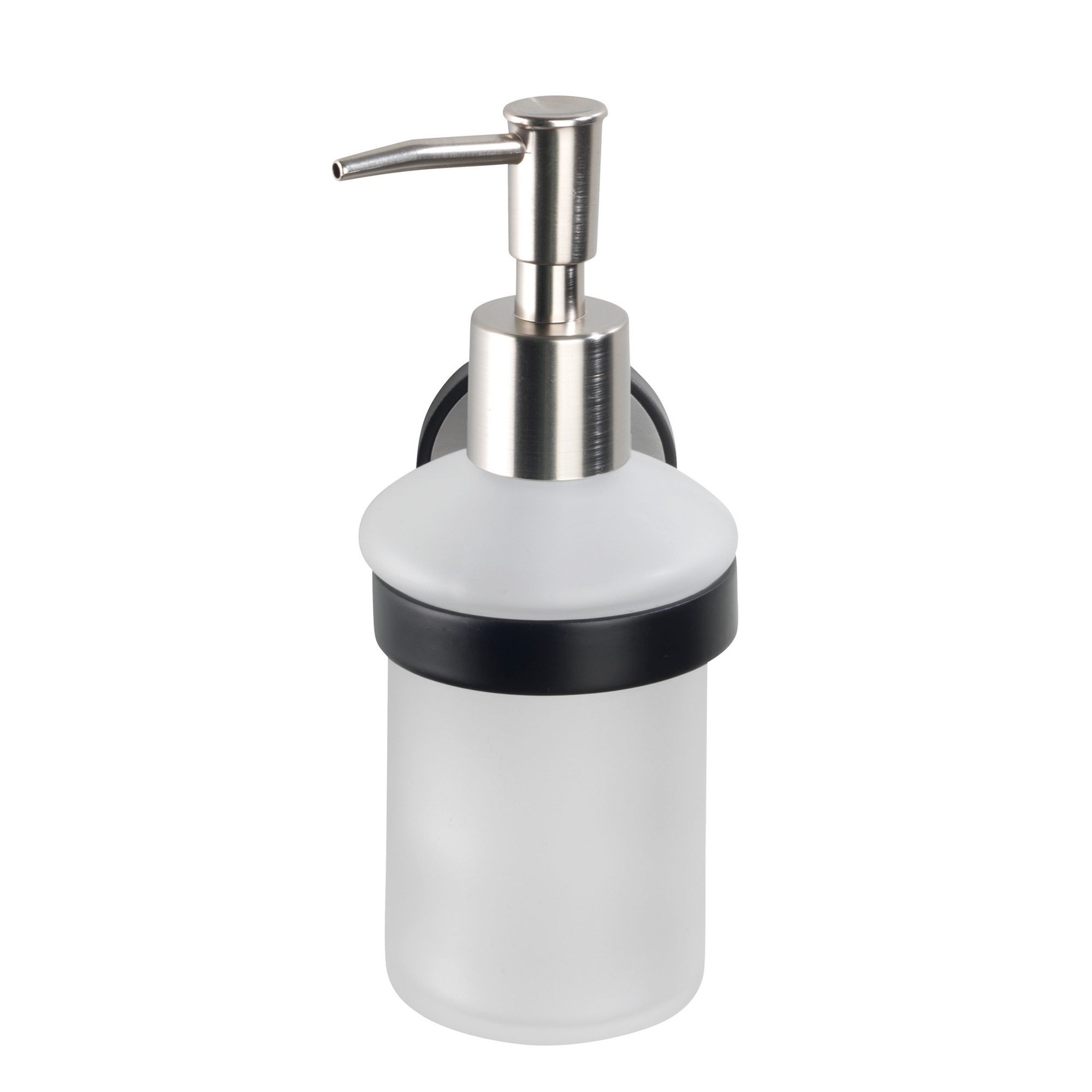 Seifenspender 'Udine' Glas weiß, schwarz 200 ml