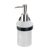 Seifenspender 'Udine' Glas weiß, schwarz 200 ml