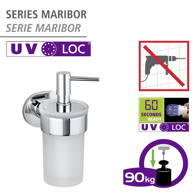 Seifenspender 'Isera' Glas weiß 150 ml