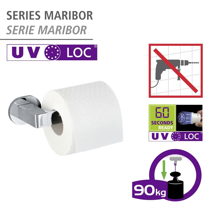 Toilettenpapierhalter 'Maribor' Zinkdruckguss chromfarben