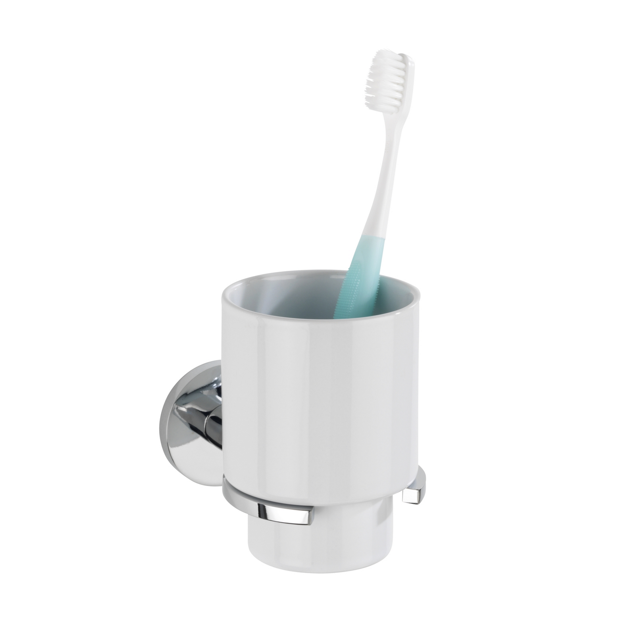 Zahnputzbecher 'Isera' Keramik weiß 7 x 11 x 12 cm