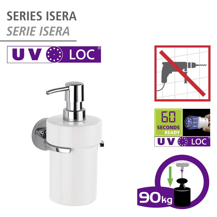 Seifenspender 'Isera' Keramik weiß 360 ml