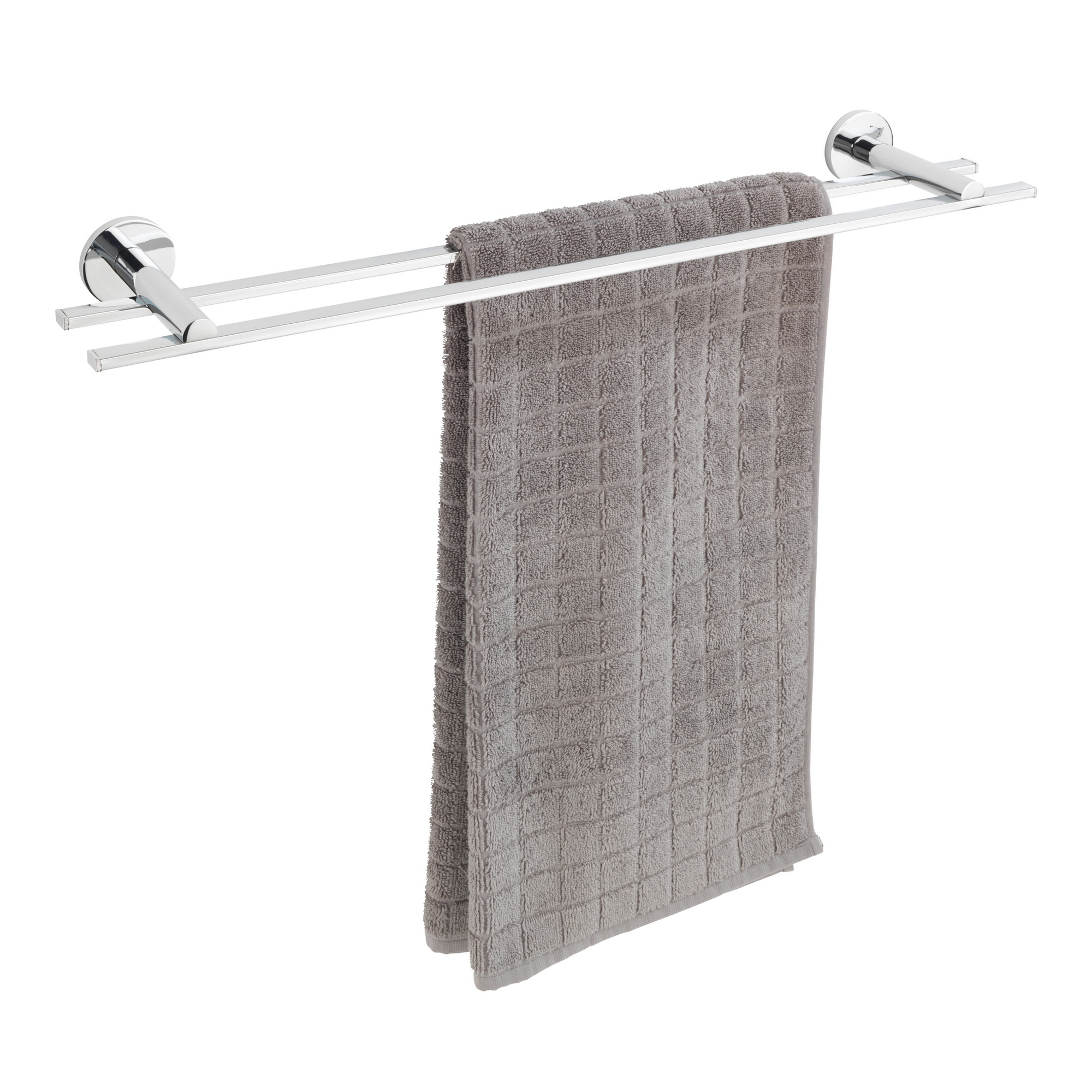 Handtuchstange 'Duo Isera' chromfarben 59,5 x 5 x 12 cm
