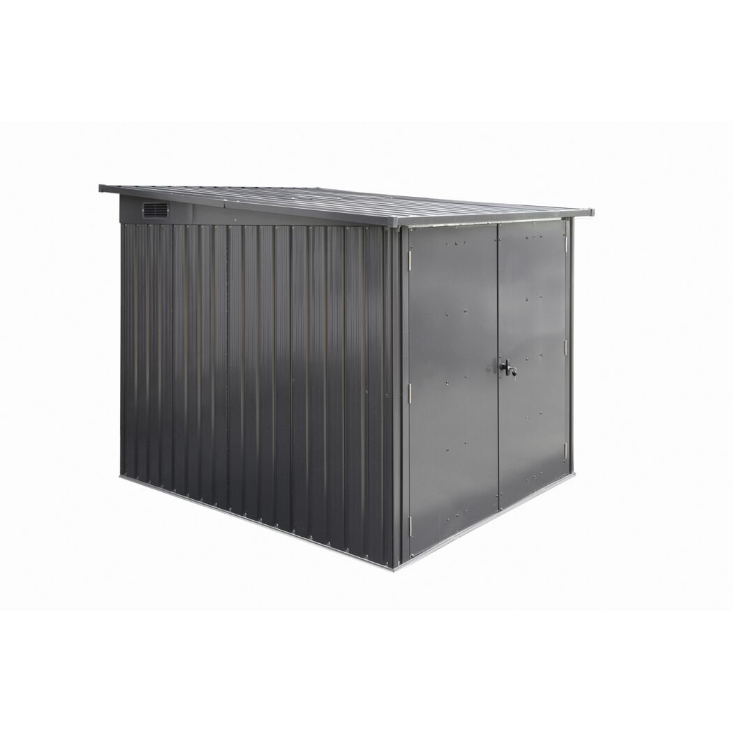 Fahrradgarage anthrazit 163 x 204 x 163 cm