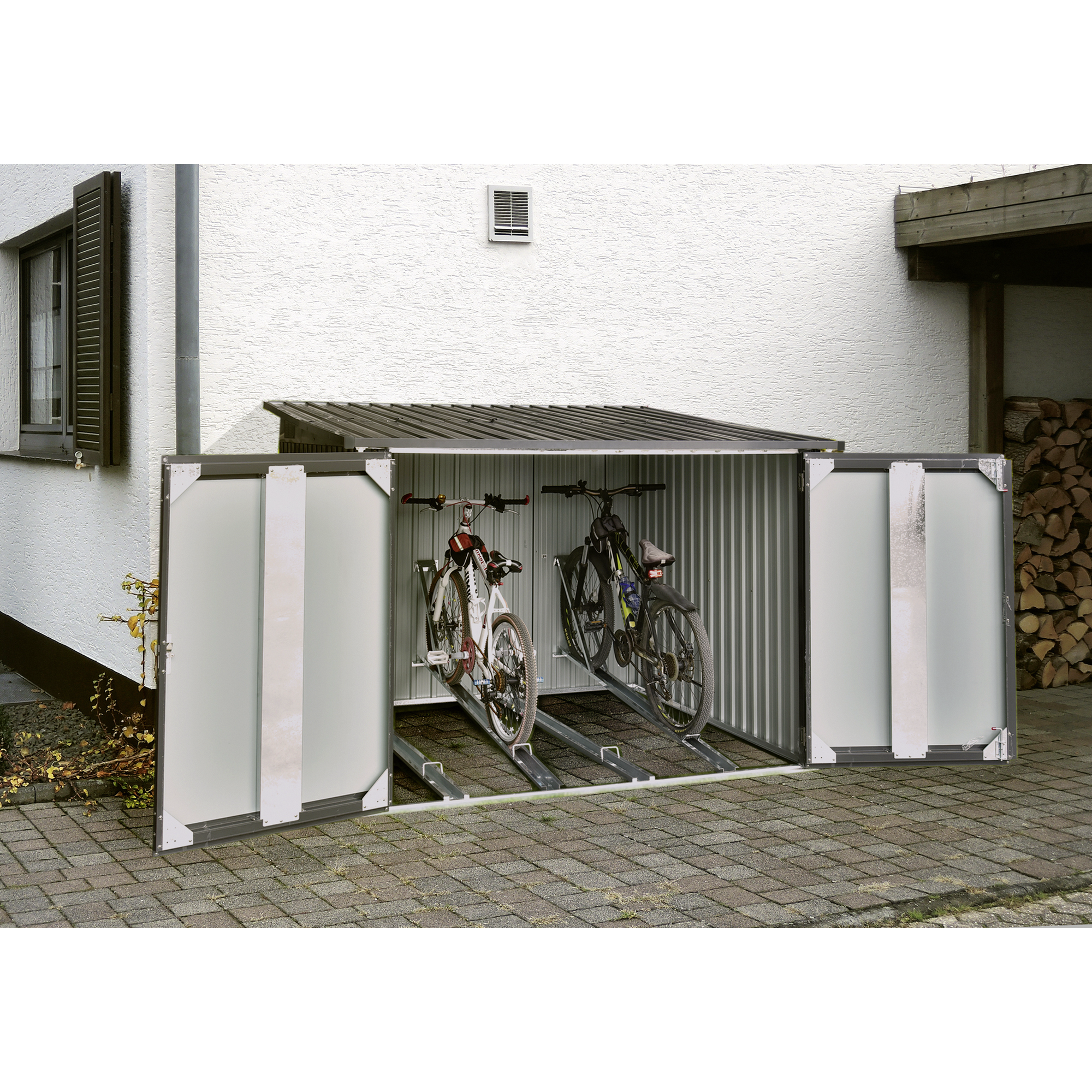 Fahrradgarage anthrazit 206 x 204 x 163 cm