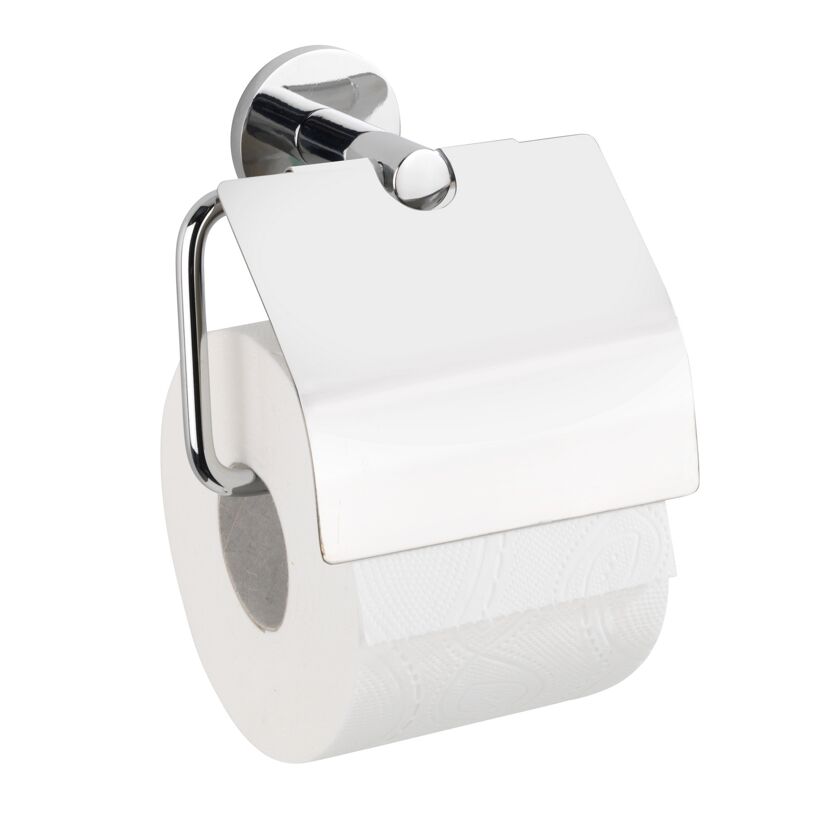 Toilettenpapierhalter 'Isera' Zinkdruckguss chromfarben mit Deckel