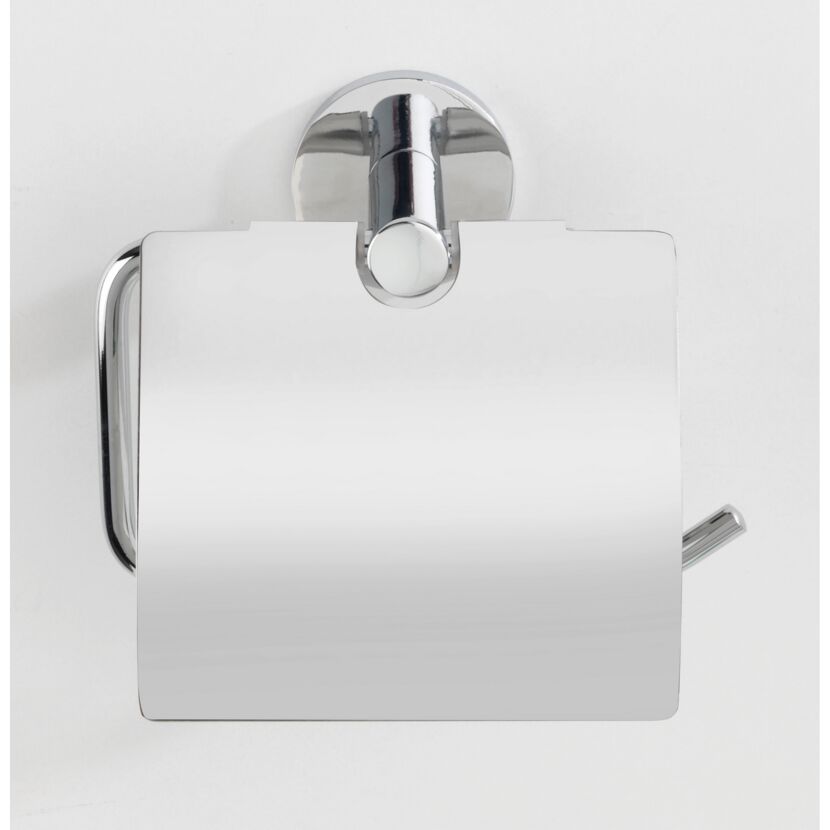 Toilettenpapierhalter 'Isera' Zinkdruckguss chromfarben mit Deckel
