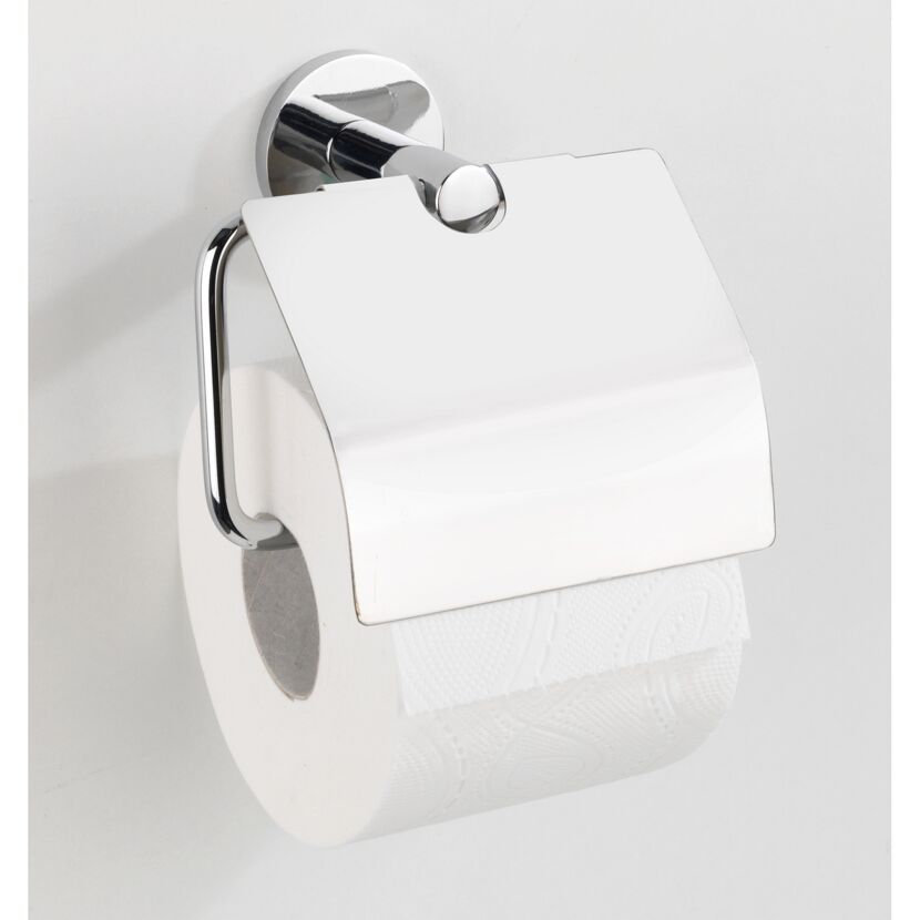 Toilettenpapierhalter 'Isera' Zinkdruckguss chromfarben mit Deckel