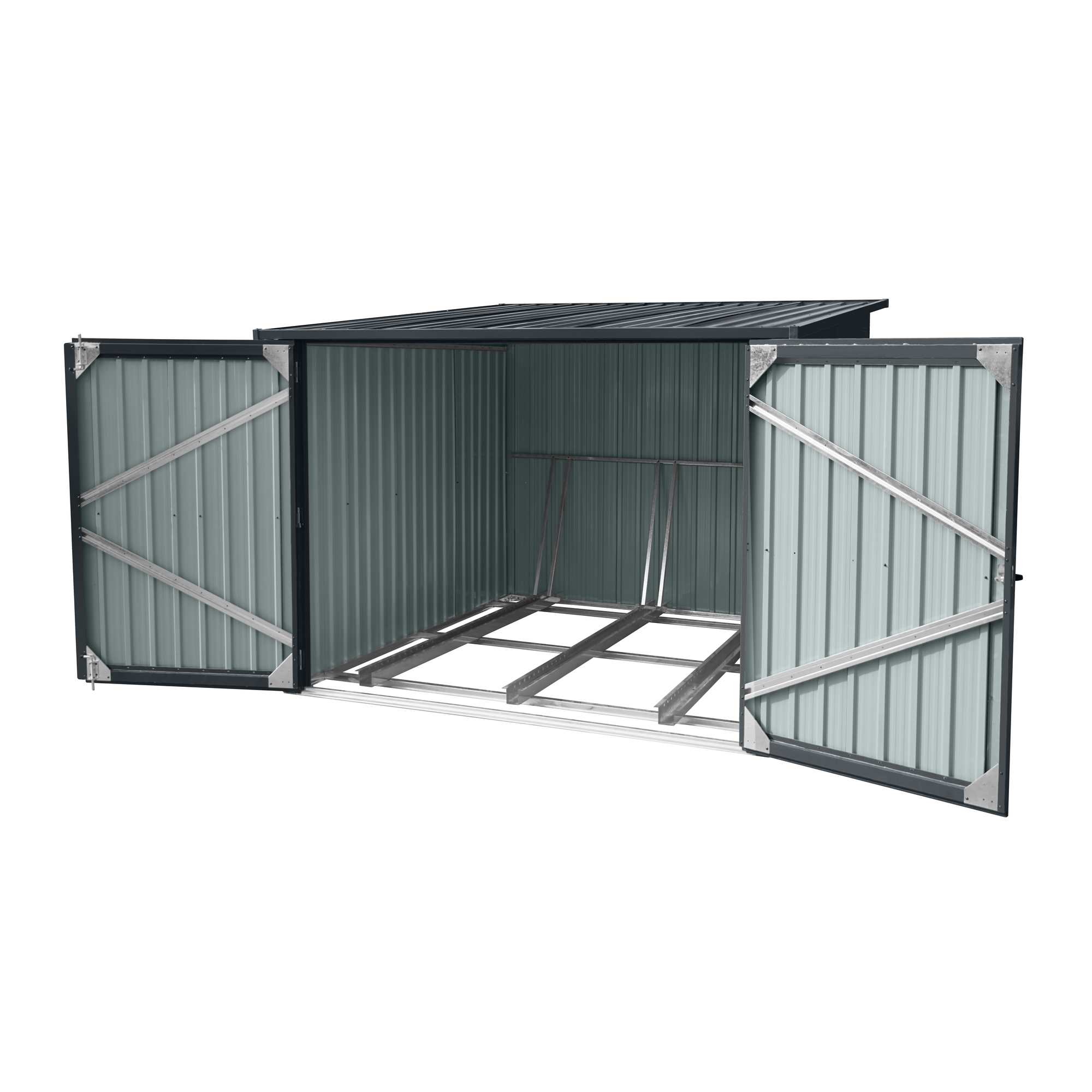 Fahrradgarage anthrazit 217 x 236 x 165 cm