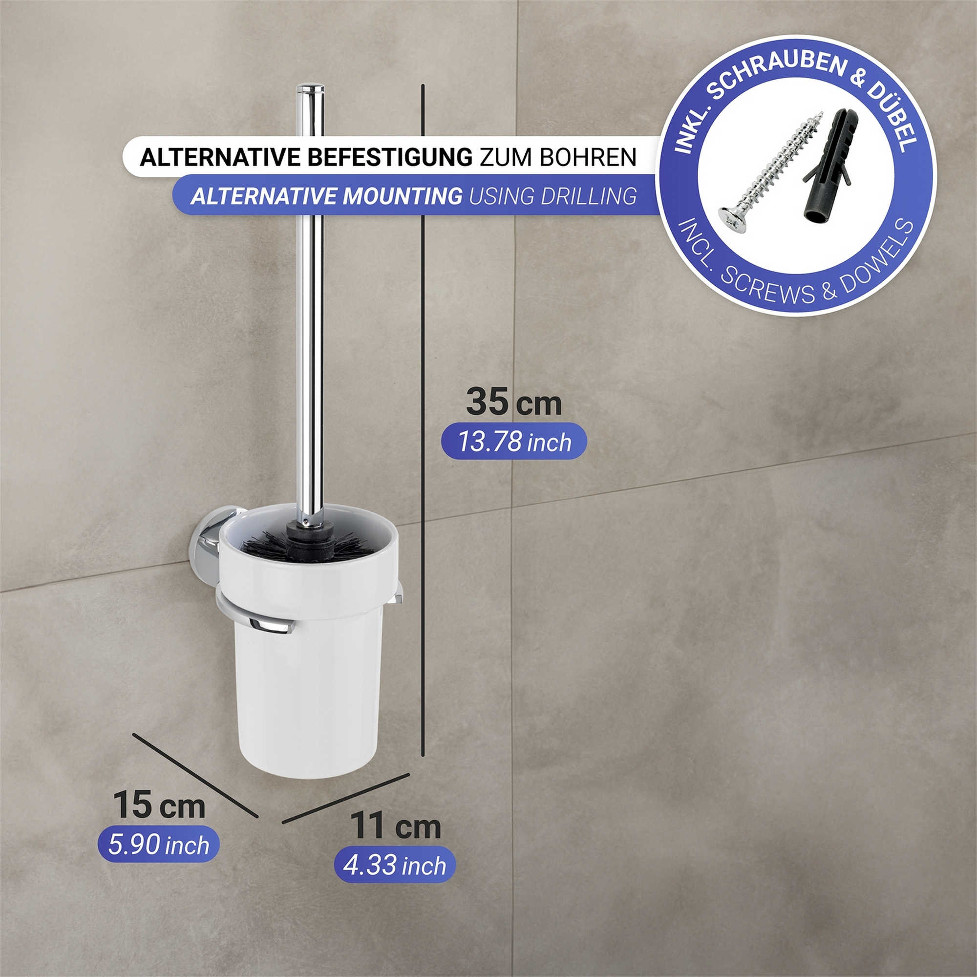 WC-Garnitur 'Isera' Zinkdruckguss weiß