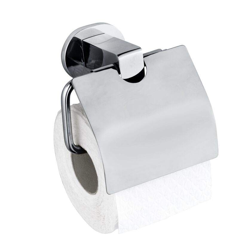 Toilettenpapierhalter 'Maribor' Zinkdruckguss chromfarben mit Deckel