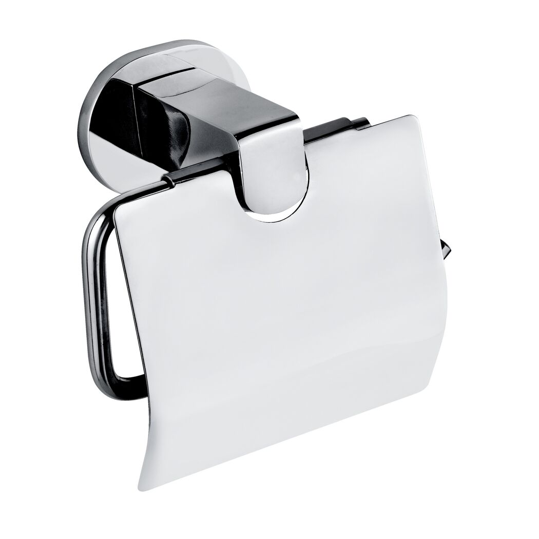 Toilettenpapierhalter 'Maribor' Zinkdruckguss chromfarben mit Deckel