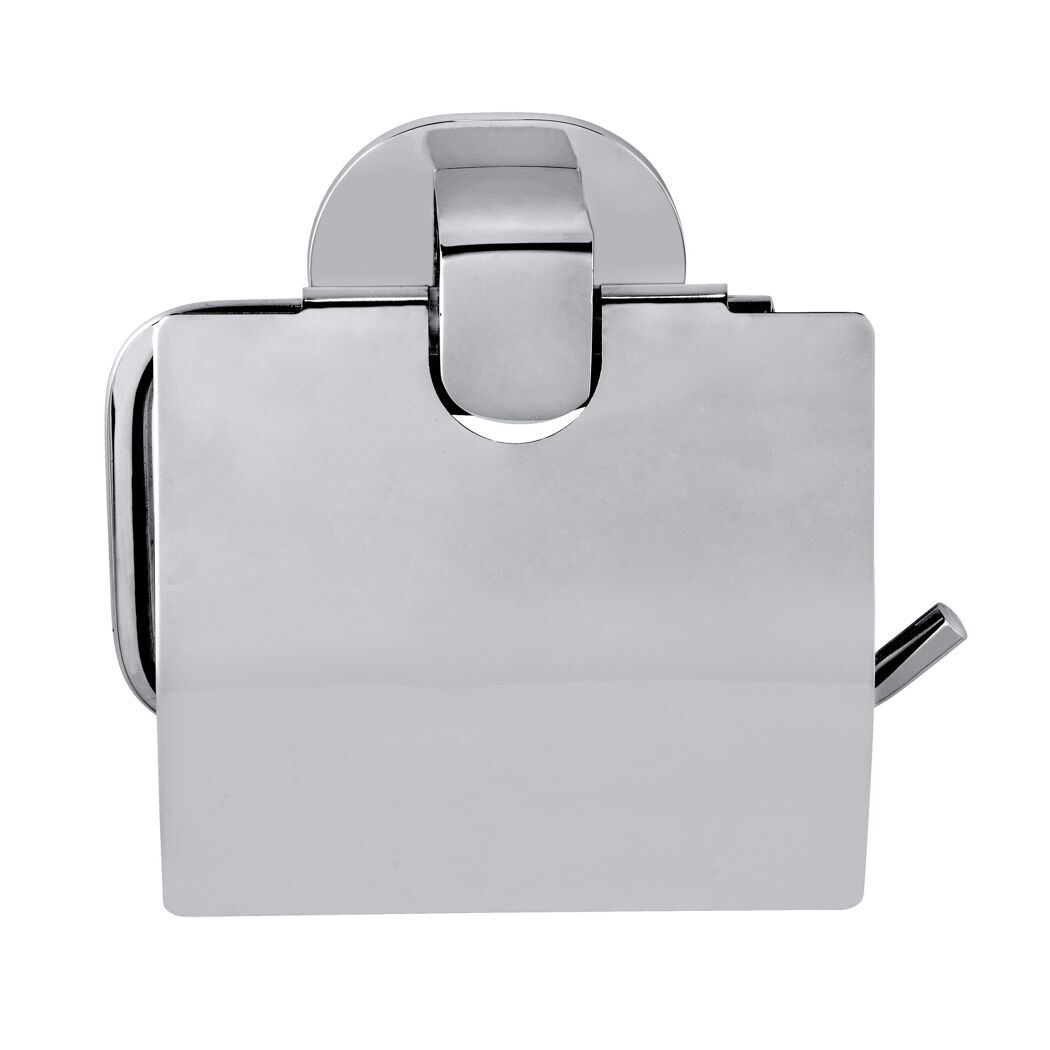 Toilettenpapierhalter 'Maribor' Zinkdruckguss chromfarben mit Deckel