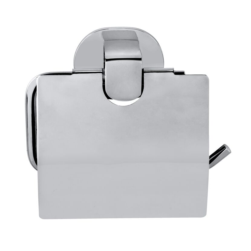 Toilettenpapierhalter 'Maribor' Zinkdruckguss chromfarben mit Deckel