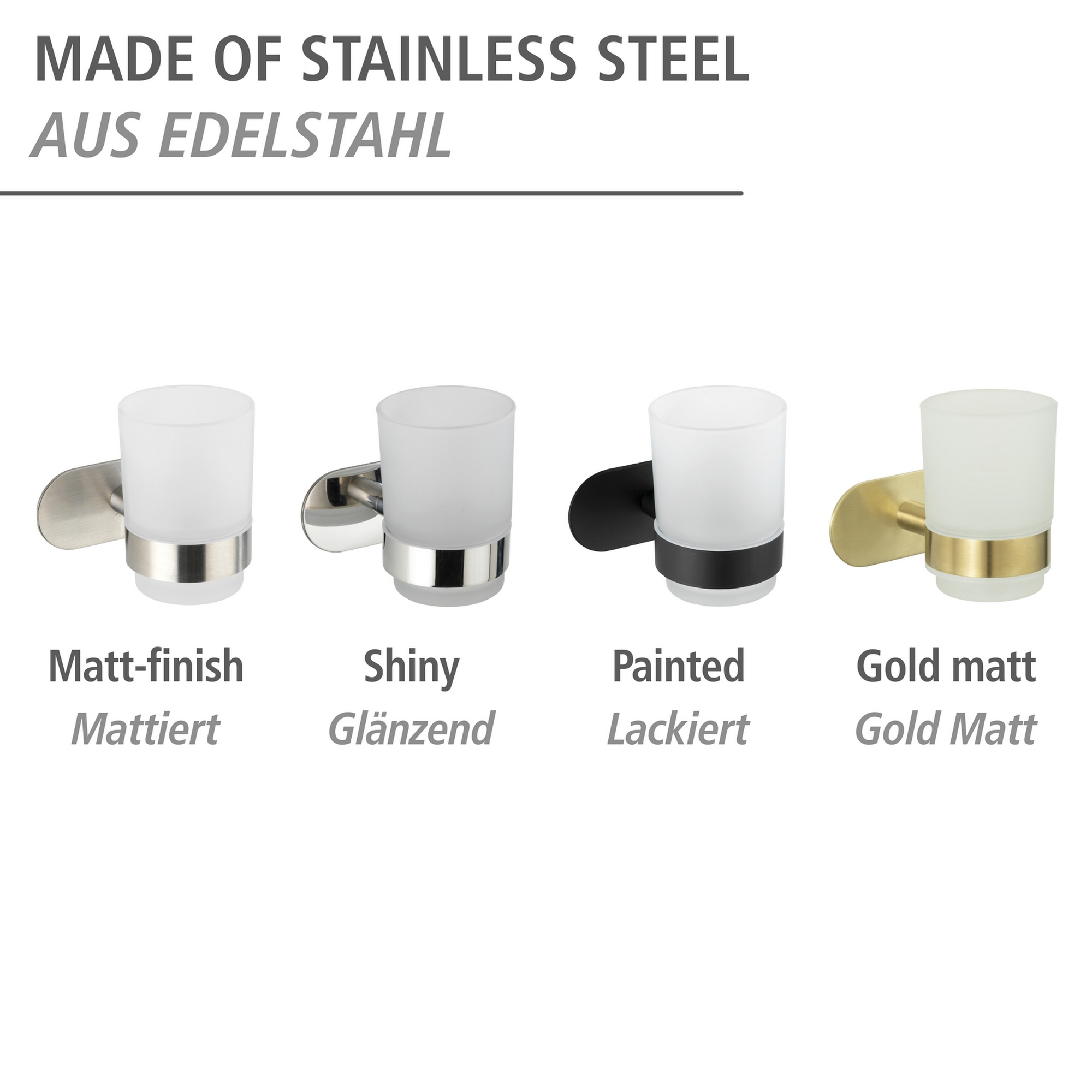 Zahnputzbecher 'Orea' Edelstahl goldfarben Ø 10 x 9,5 cm