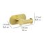 Handtuchhaken 'Duo Orea' Edelstahl goldfarben 10 x 4,5 x 6,5 cm