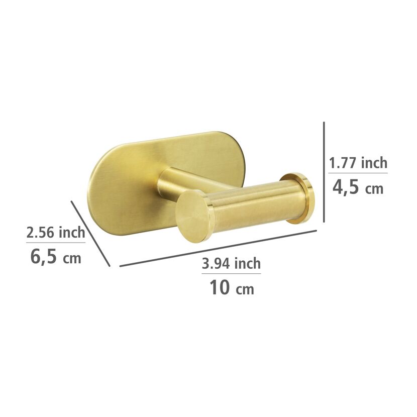 Handtuchhaken 'Duo Orea' Edelstahl goldfarben 10 x 4,5 x 6,5 cm
