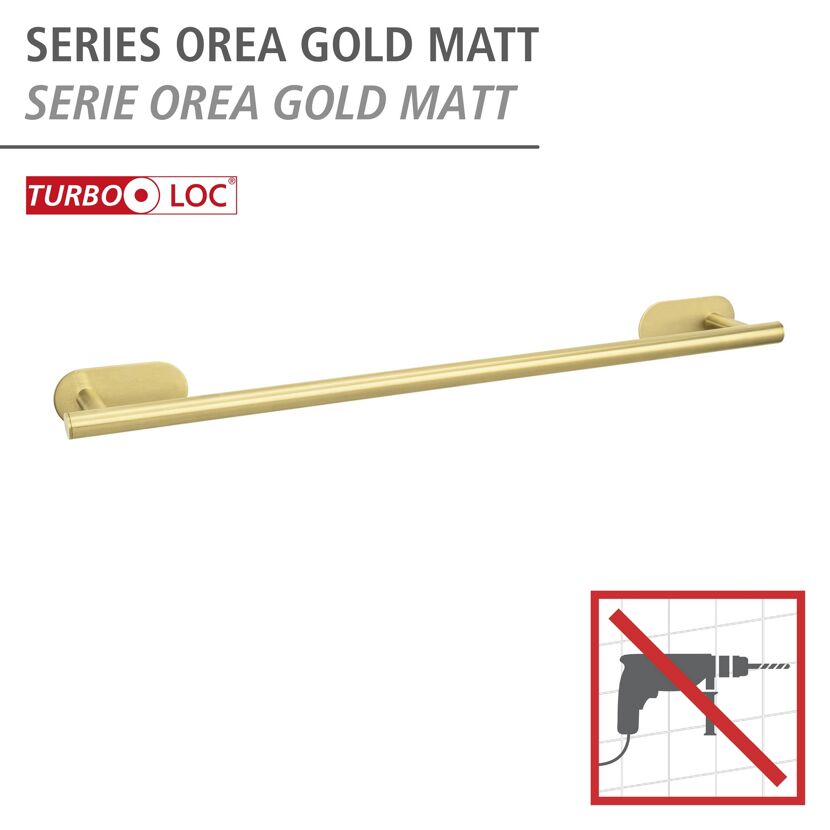 Handtuchstange 'Uno Orea' Edelstahl goldfarben 60 x 4,5 x 7 cm