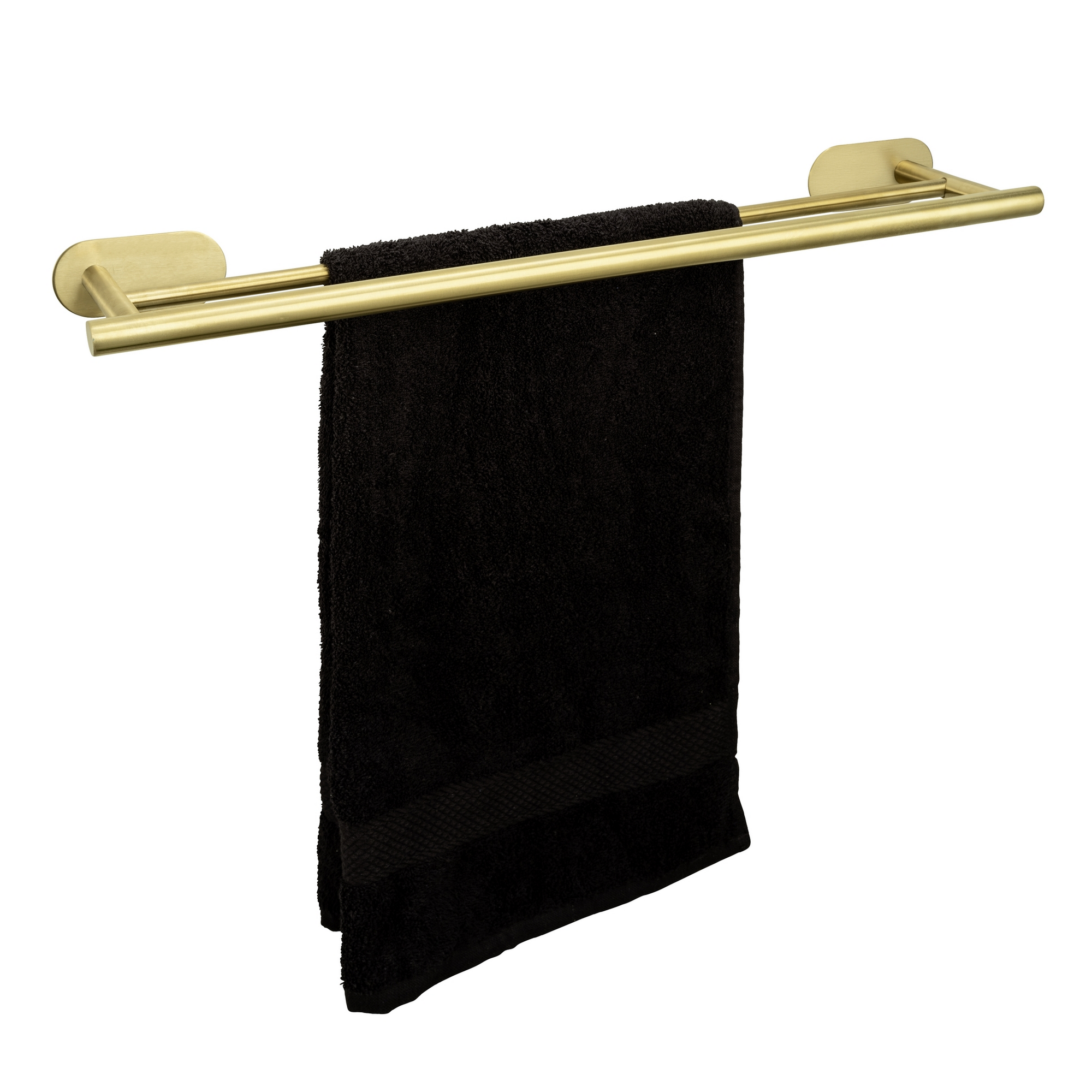 Handtuchstange 'Duo Orea' Edelstahl goldfarben 60 x 4,5 x 12 cm