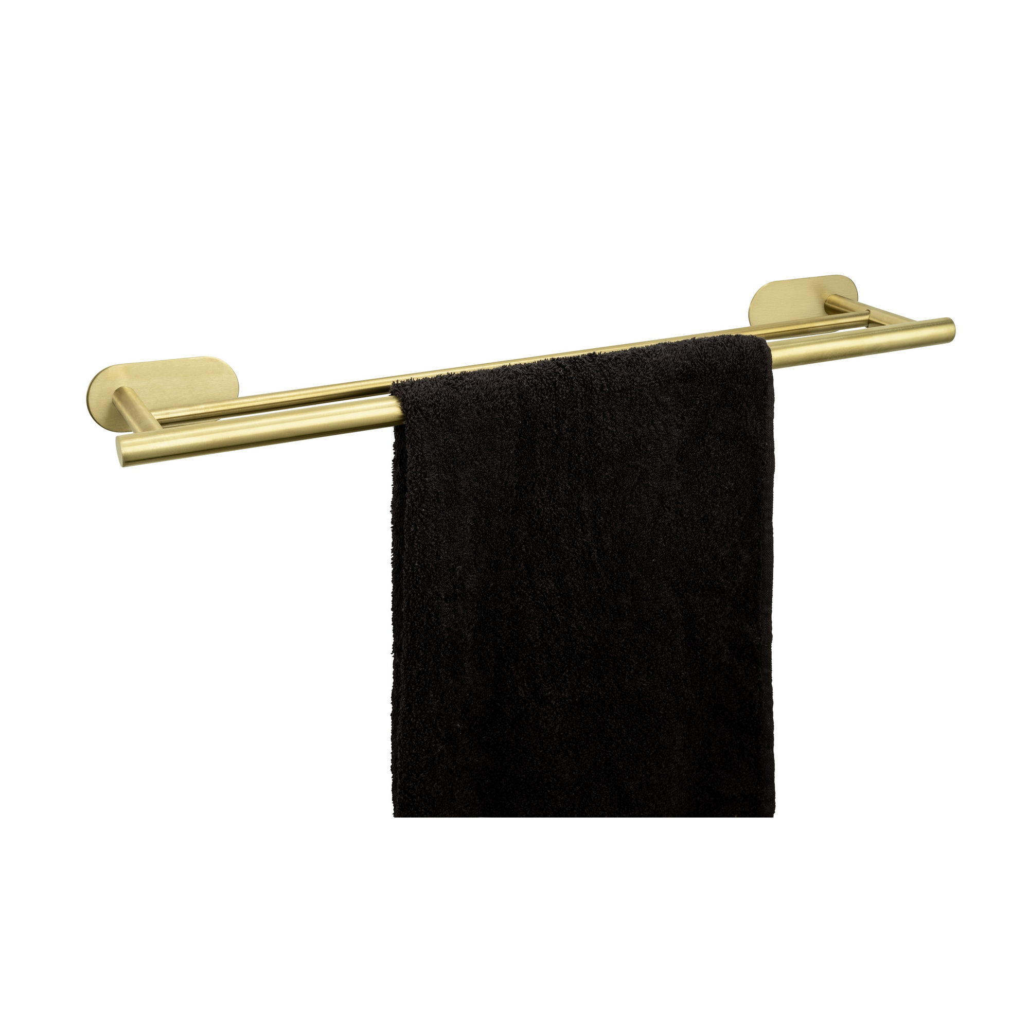 Handtuchstange 'Duo Orea' Edelstahl goldfarben 60 x 4,5 x 12 cm