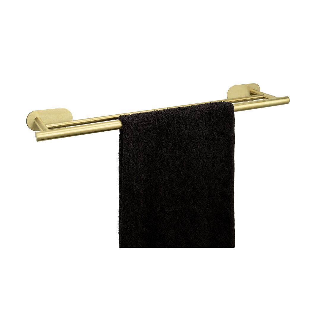 Handtuchstange 'Duo Orea' Edelstahl goldfarben 60 x 4,5 x 12 cm