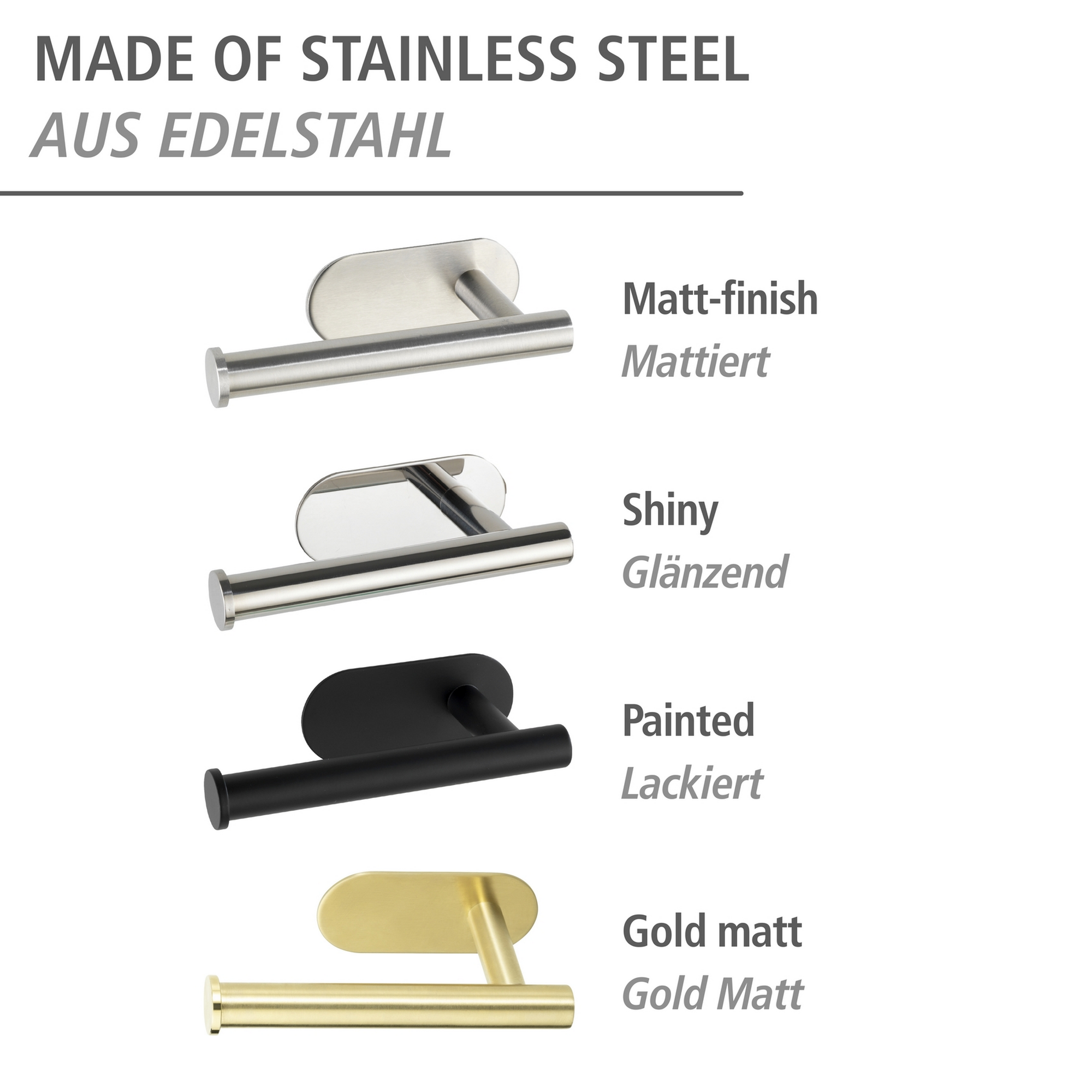 Toilettenpapierhalter Orea Gold Matt, Befestigen ohne bohren