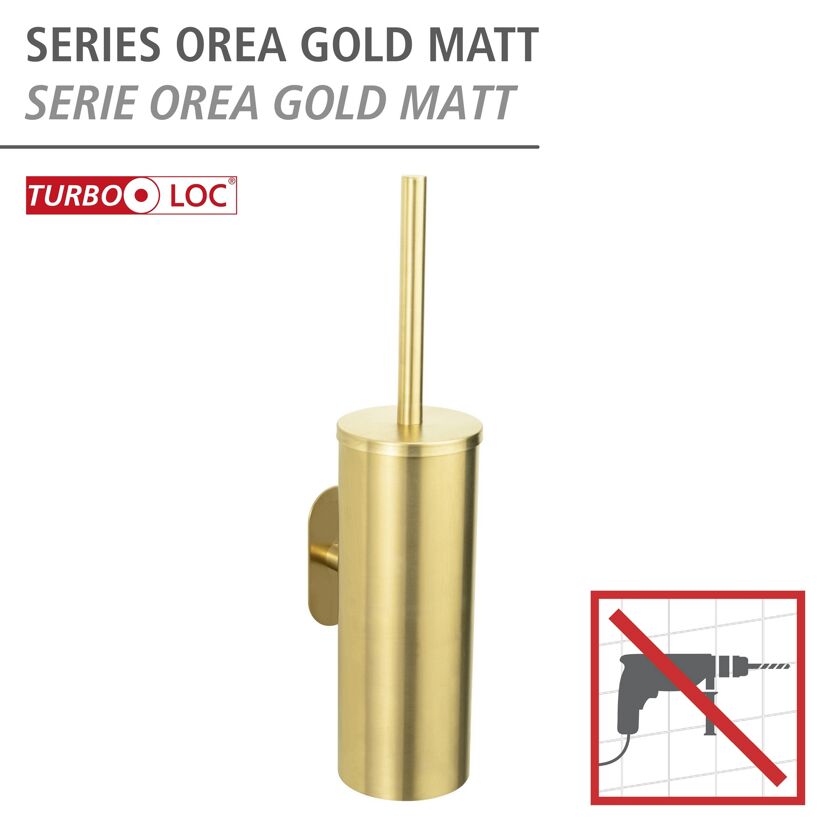 WC-Garnitur 'Orea' Edelstahl goldfarben matt