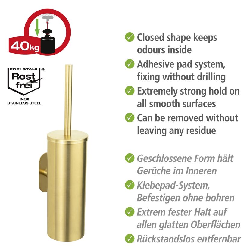 WC-Garnitur 'Orea' Edelstahl goldfarben matt